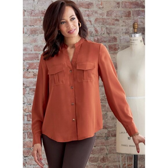 Butterick Sewing Pattern 6856 / 11130 Top Shirt Blouse Size 8-16 UNCUT - Picture 6 of 13